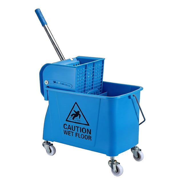 Dweilwagen met pers, blauw, 22 liter inhoud