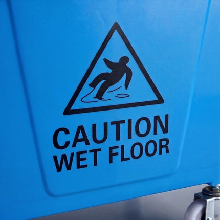 Mop Trolley with Press, Blue, 22L Capacity