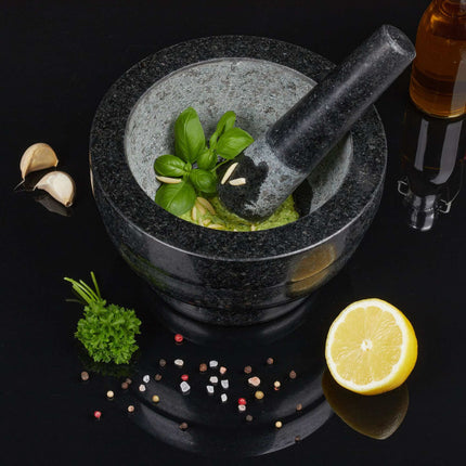 Mortar granite with impact