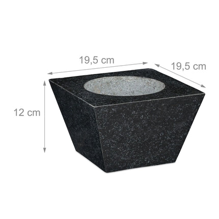 Mortar granite with impact
