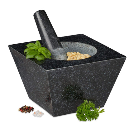 Mortar granite with impact