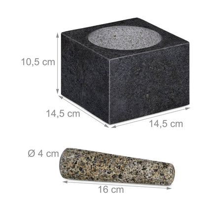 Mortar granite with impact
