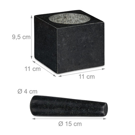Mortar granite with impact