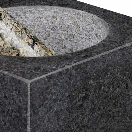Mortar granite with impact