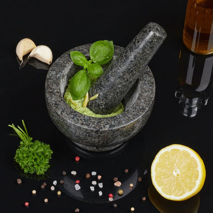 Mortar granite with impact