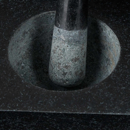 Mortar granite with impact