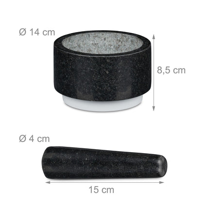 Mortar granite with impact