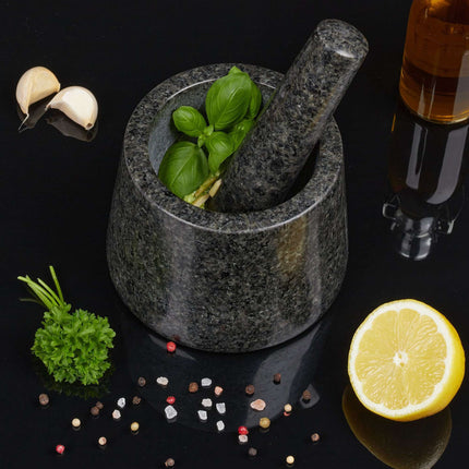 Mortar granite with impact