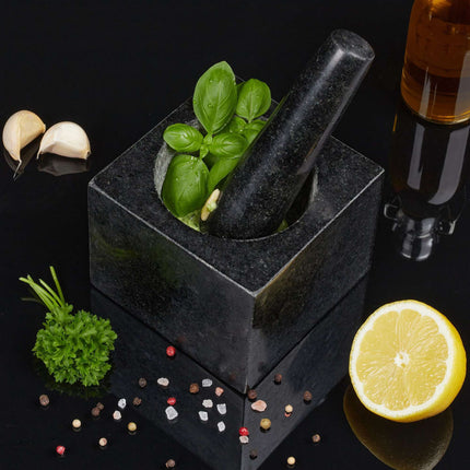 Mortar granite with impact