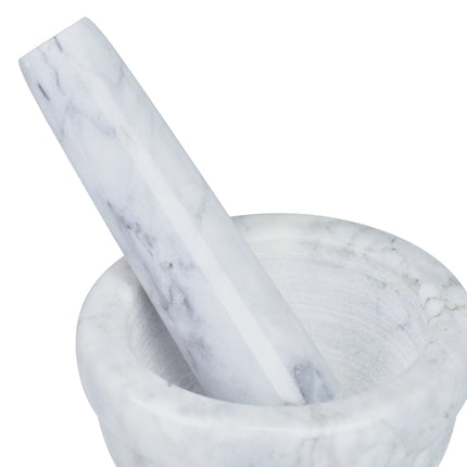 Mortar with marble pestle