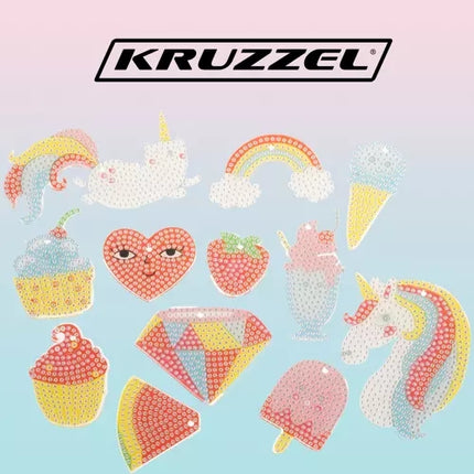 Mosaic diamond embroidery + keyrings Kruzzel 20454