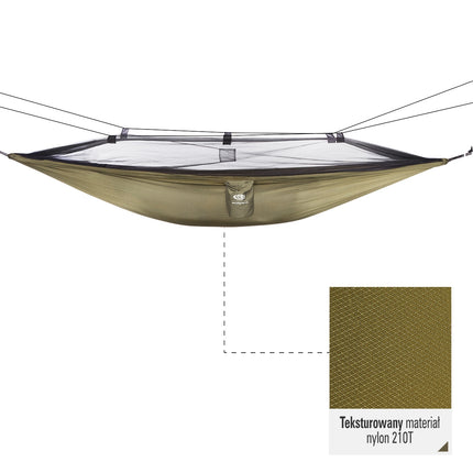 Mosquito Hammock with Net, Green, Lightweight Camping