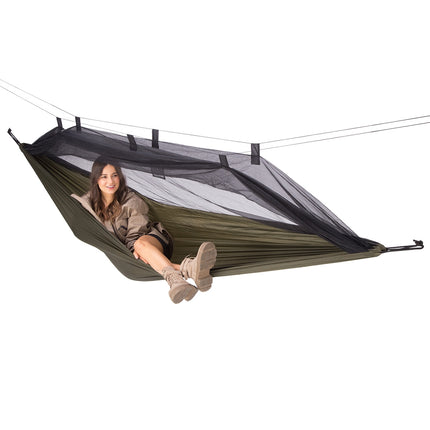 Mosquito Hammock with Net, Green, Lightweight Camping