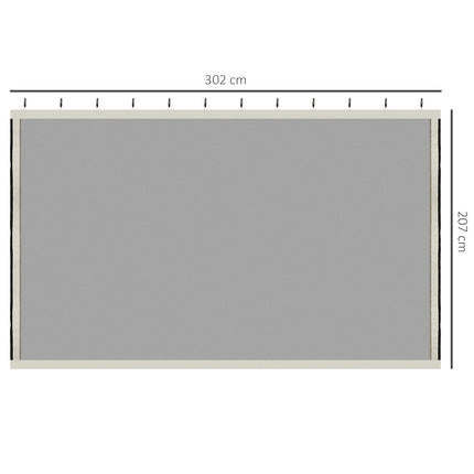 Mosquito Net Gazebo - Black, 3x3m, Zip Nylon Mesh, 4 panels