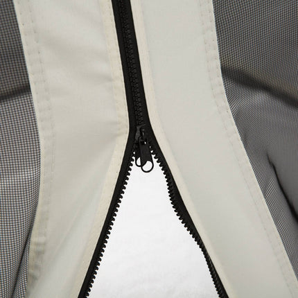 Mosquito Net Gazebo - Black, 3x3m, Zip Nylon Mesh, 4 panels