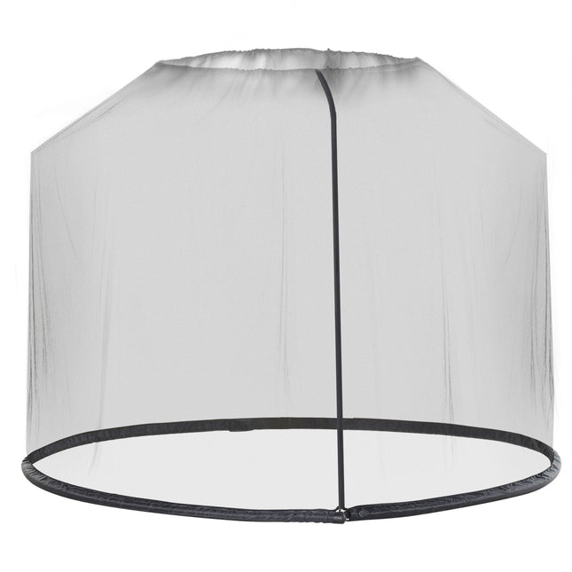Muggennet voor 3m parasols met ritssluiting en waterslang.