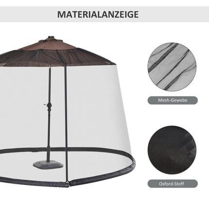 Mosquito Net for 3m Umbrellas with Zipper & Water Tube