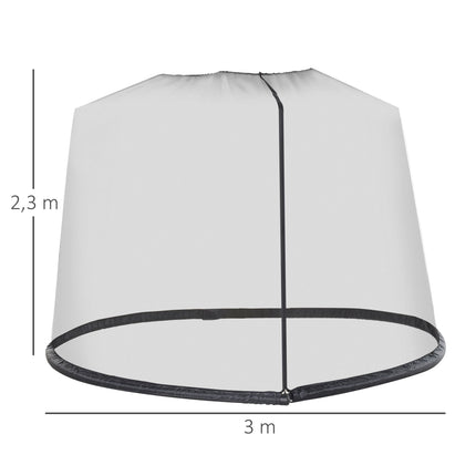 Mosquito Net for 3m Umbrellas with Zipper & Water Tube