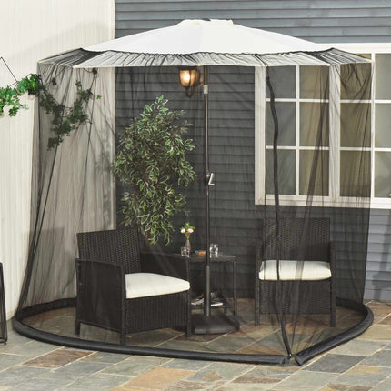 Mosquito Net for 3m Umbrellas with Zipper & Water Tube