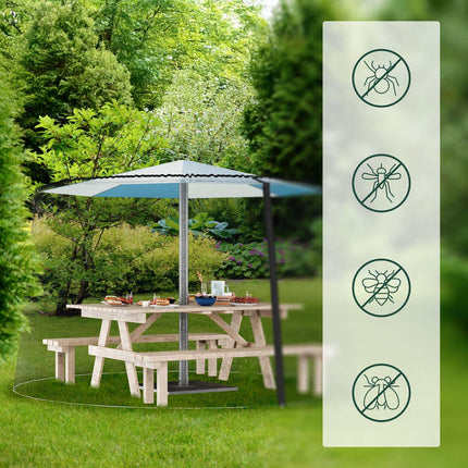 Mosquito Net for Parasols, Adjustable Polyester Mesh