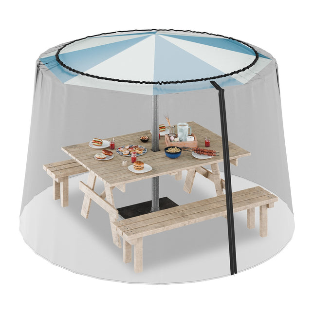 Mosquito Net for Parasols, Adjustable Polyester Mesh