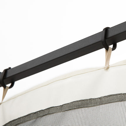 Mosquito net for 3x4 Gazebo, 4 panels, zipper, black nylon
