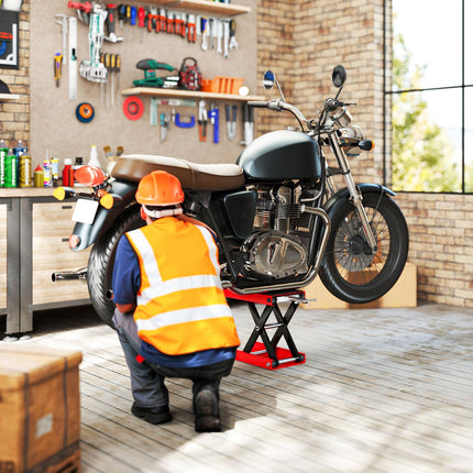 Motorcycle Lift Stand, 500kg Capacity, Steel, Foldable