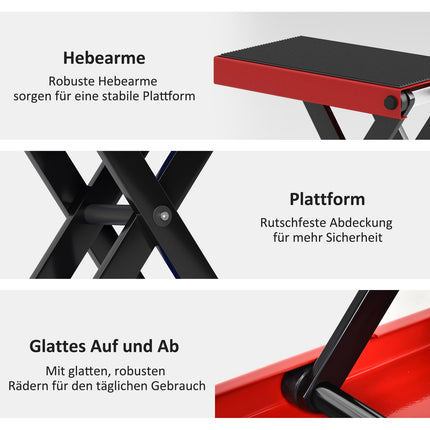 Motorcycle Lift Stand, 500kg Capacity, Steel, Foldable
