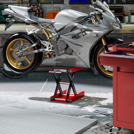 Motorcycle Lift Stand, 500kg Capacity, Steel, Foldable