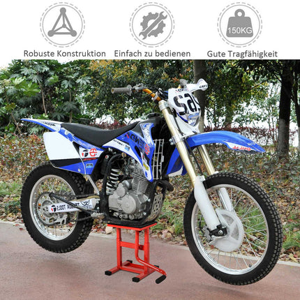 Motorcycle Lift Stand, Steel, Adjustable 39-46 cm, 150 kg Capacity