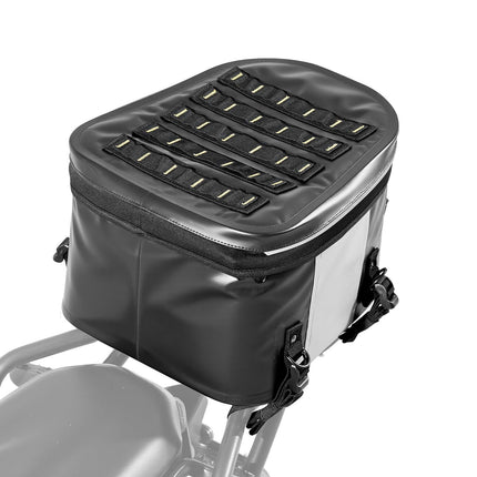 Motorcycle Tail Bag 28L, Waterproof Rear Seat, Black