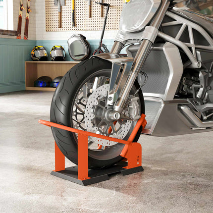 Motorcycle Wheel Chock, Adjustable, Steel, 816.5 kg Capacity