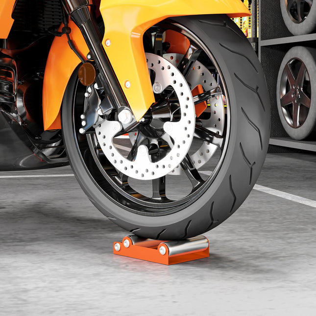 Motorfietswielenreinigingsstandaard, geschikt voor banden <180 mm, capaciteit 220 kg