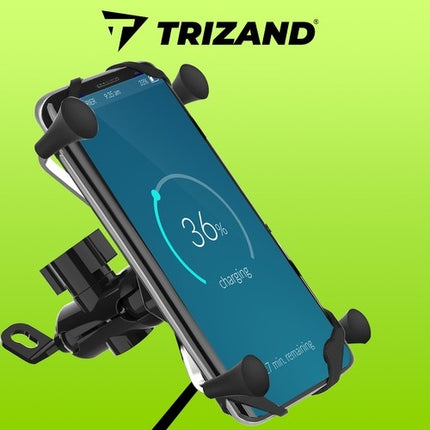 Motorcycle phone holder with charger