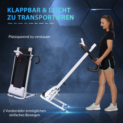 Motorized folding treadmill, 12 programs, 100 kg capacity