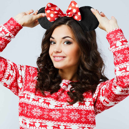 Mouse headband with bow in set of 6