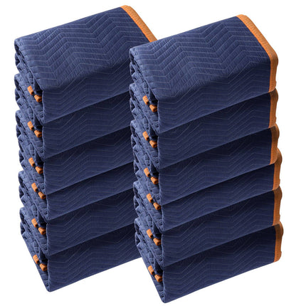 Moving Blankets 12-Pack, 80 x 72 Heavy Duty Pads