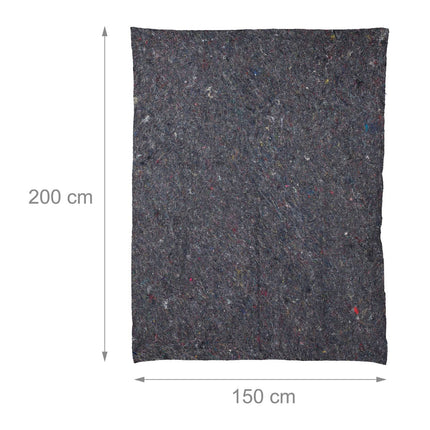 Moving Blankets, 150x200 cm, Set of 6, Reusable Protection