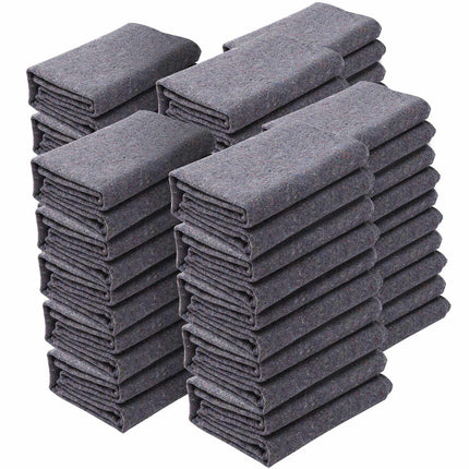 Moving Blankets, 72 x 54 In, 24-Pack Recycled Cotton