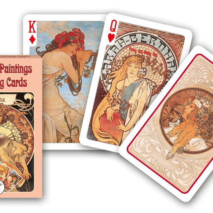 Mucha-Themed Playing Cards for Collectors and Gamers