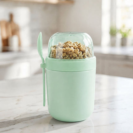 Muesli Cups To Go, 4-Pack, BPA-Free, With Spoon