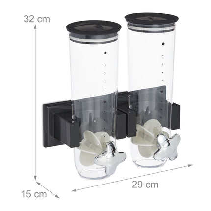 Mueslidispenser double for wall mounting