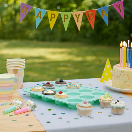 Muffin Cupcake Storage Box, Holds 24, Two-Tier