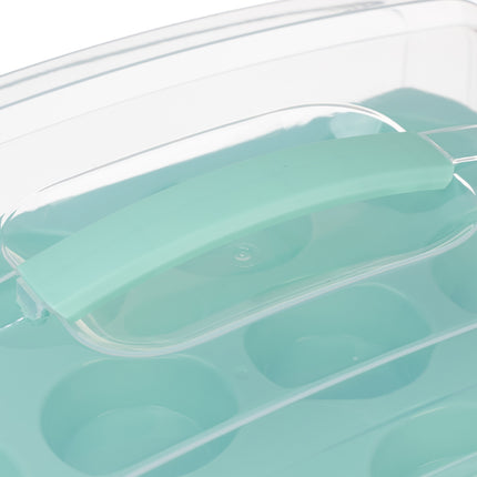 Muffin Cupcake Storage Box, Holds 24, Two-Tier