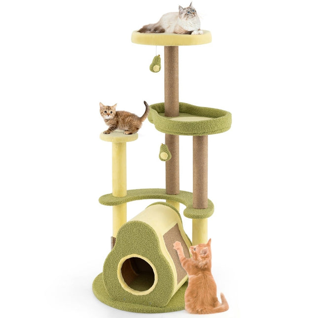 Multi-Level Cat Tree with Private Condo, 59x59x125 cm