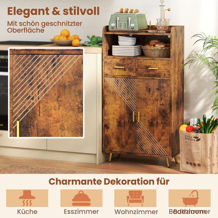 Multi-Purpose Cabinet with Adjustable Shelf & Drawers