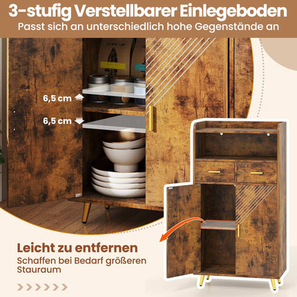 Multi-Purpose Cabinet with Adjustable Shelf & Drawers