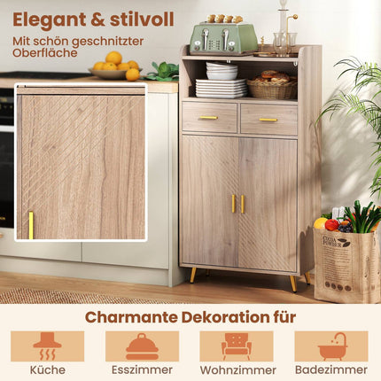 Multi-Purpose Cabinet with Adjustable Shelf and Drawers