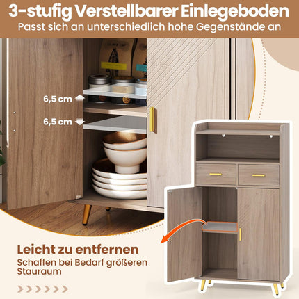 Multi-Purpose Cabinet with Adjustable Shelf and Drawers