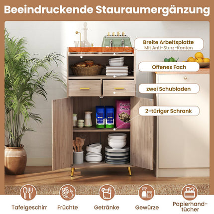 Multi-Purpose Cabinet with Adjustable Shelf and Drawers